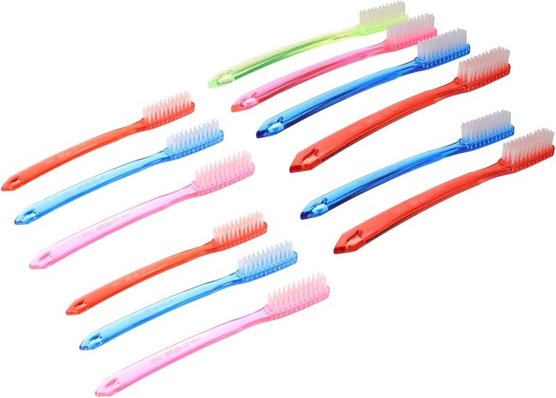 12 Pack Extra Hard Bristle Natural Toothbrush For Adults Stain Removal - Image 1